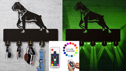 boxer dog decor gift keys