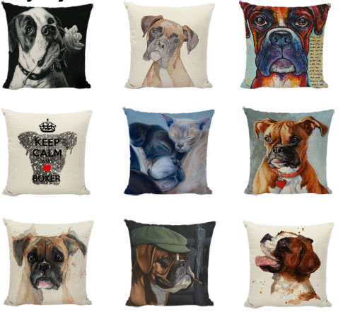 cute pillowcases boxer dog