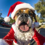 Merry Christmas boxer dog